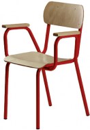 chaises-avec-accoudoir-rouge